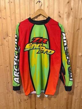 Vintage Arctic Cat ZR Sno Pro Long Sleeve Racing Jersey Large